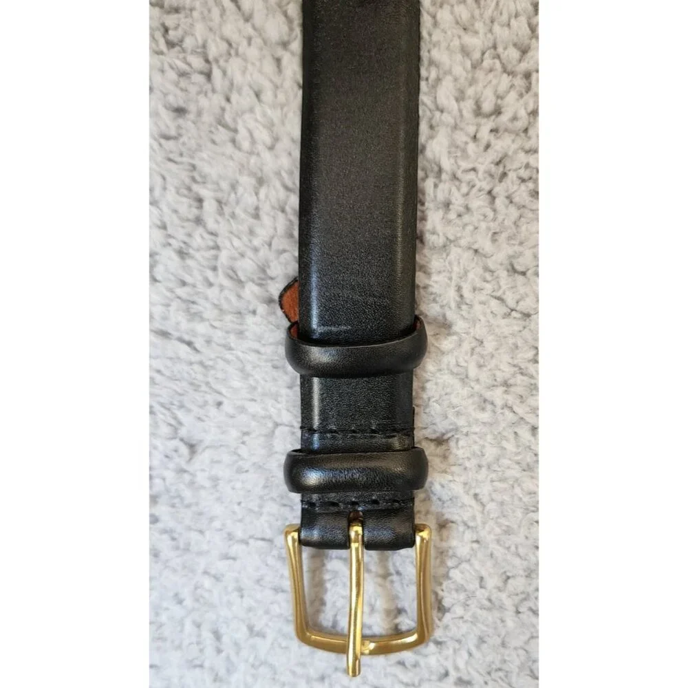 Mens Warehouse Mens Full Grain Italian Leather Belt Black‎ 8582-02 Size 46/115